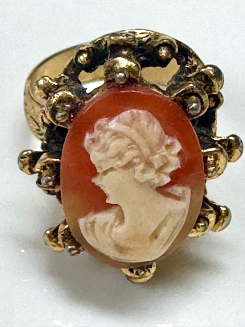 Vintage Adjustable Cameo Ring